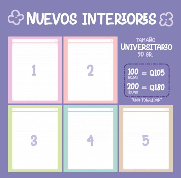 CUADERNO UNIVERSITARIO MULTICOLOR - Imagen 3